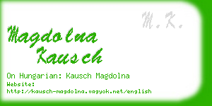magdolna kausch business card